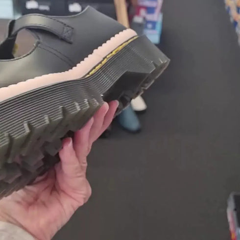 Dr Martens Bex Polley T-Bar Shoe Luxe Nappa Black